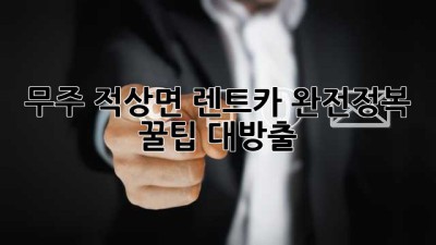무주 적상면 렌트카 완전정복! 꿀팁 대방출 🚗💨