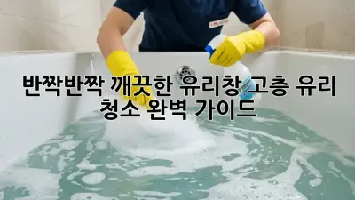 ✨반짝반짝 깨끗한 유리창! 고층 유리 청소 완벽 가이드✨